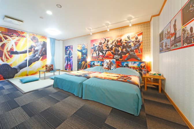 仮面ライダー部屋で1泊