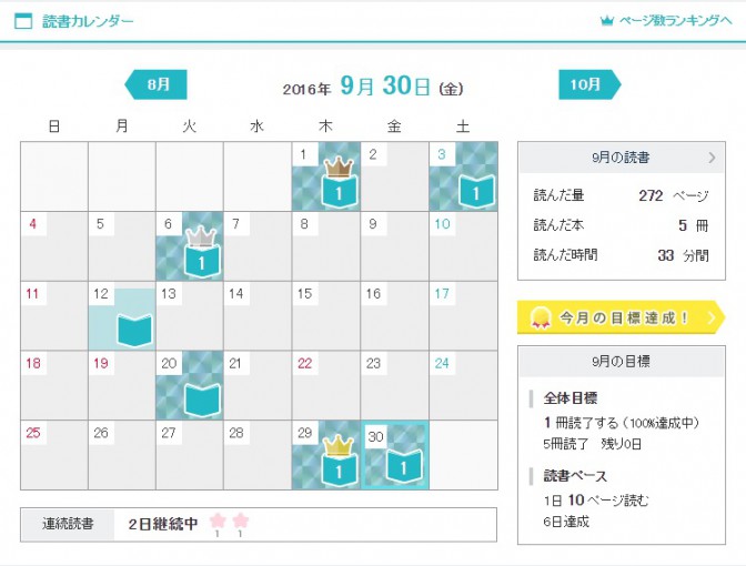 読書カレンダー
