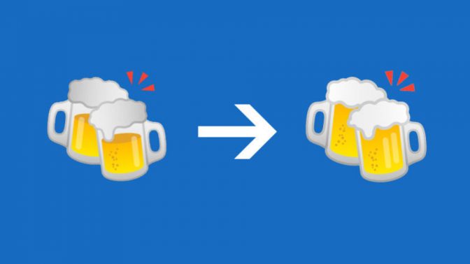 Googleのビールとハンバーガーの絵文字、非現実から現実的なものに修正