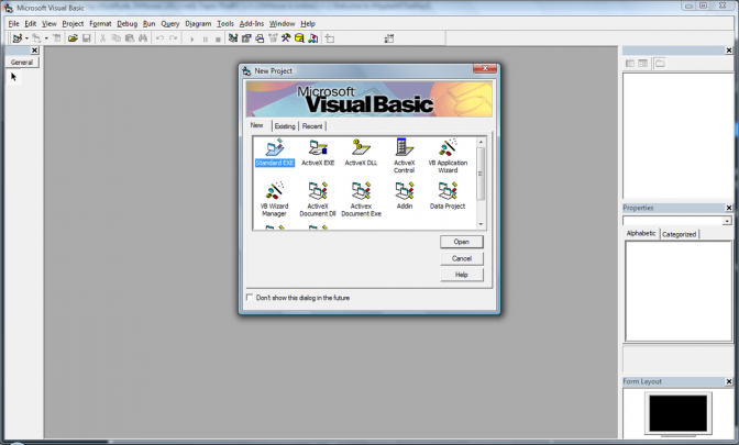 Windows Vistaで実行中のMicrosoft Visual Basic 6 Wikimedia Commons