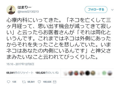 心を救われる人が続出。心療内科医が、猫を亡くして悲しむ人に贈ったある言葉